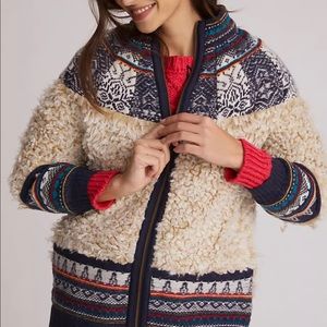 Anthropologie Sherpa Bomber Jacket
